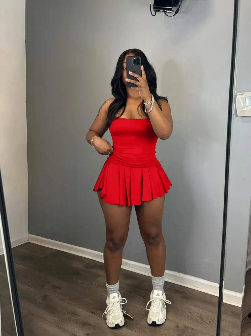 Conjunto de Top de Cintura Estilizado para Mujeres y Falda