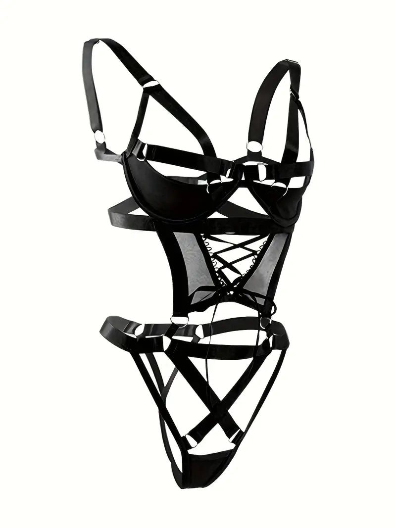 1pc Mujeres Sexy Club Estilo de una pieza Bodysuit