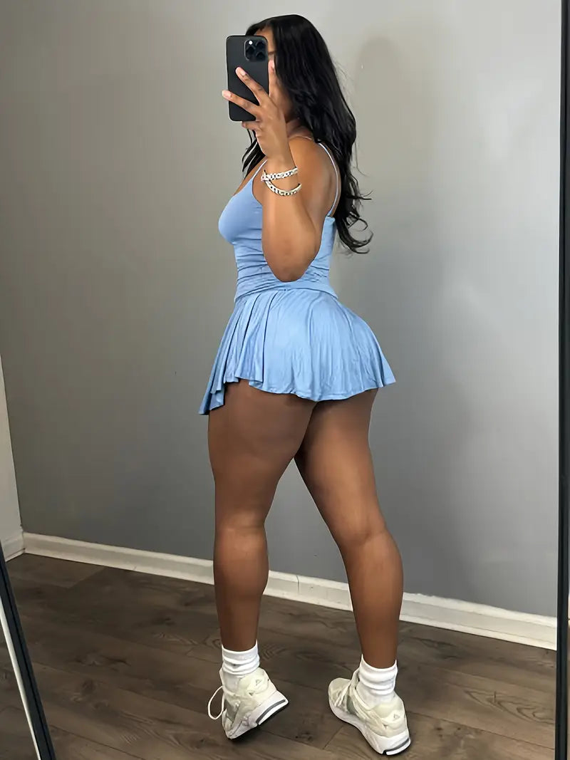 Conjunto de Top de Cintura Estilizado para Mujeres y Falda
